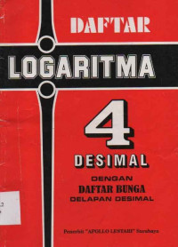 Daftar Logaritma 4 desimal dengan daftar bung delapan desimal