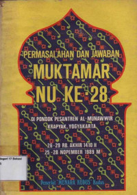 Image of Permasalahan dan Jawaban Muktamar NU ke 28
