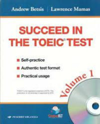 Image of Succeed In The TOEIC Test Volume 1